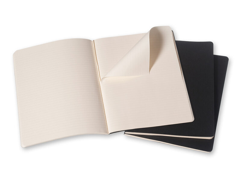 Moleskine - Cahier 3-Pack Soft Cover Extra Large Linjert - Svart - Bilde 2