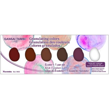 Zig - Kuretake Gansai Tambi Granulating Colors - Akvarell - 6 farger