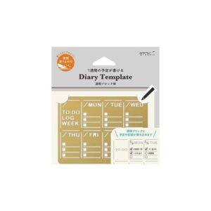Midori - Calendar Template L Weekly Block - Brass