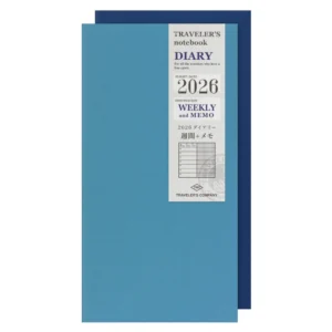 Traveler’s Company – Traveler’s Notebook Refill 2026 Weekly + Memo Diary – Regular Size