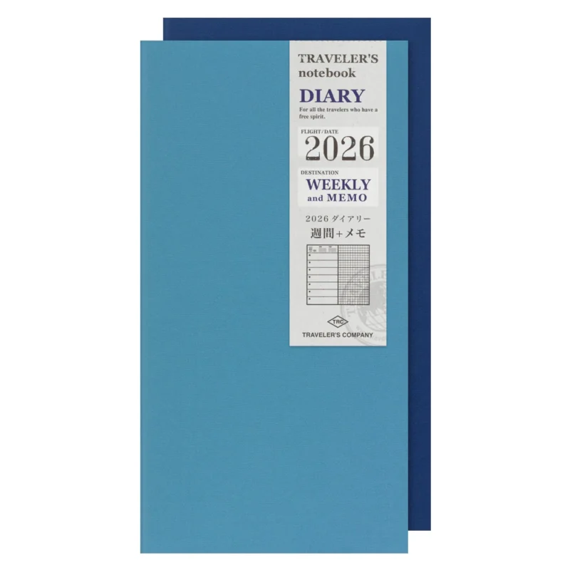 Traveler’s Company – Traveler’s Notebook Refill 2026 Weekly + Memo Diary – Regular Size