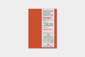 Traveler’s Company – Traveler’s Notebook Refill 2026 Monthly Diary – Passport Size