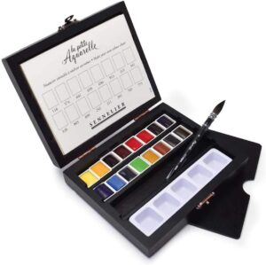 Sennelier – La Petite Aquarelle – 16 Half Pan Set Black Box