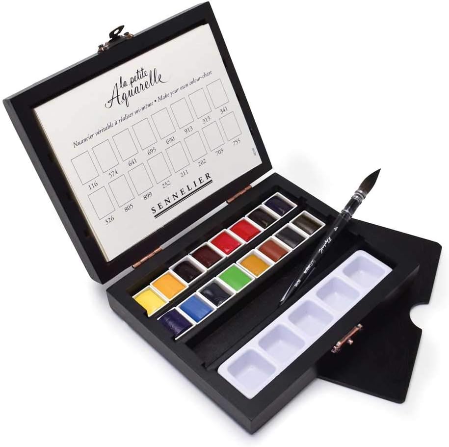 Sennelier – La Petite Aquarelle – 16 Half Pan Set Black Box