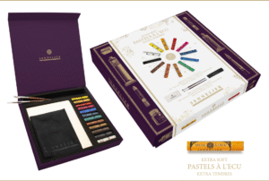 Sennelier – Soft Pastel à l’Écu Set – 12 farger + Pad, Børster og Klut