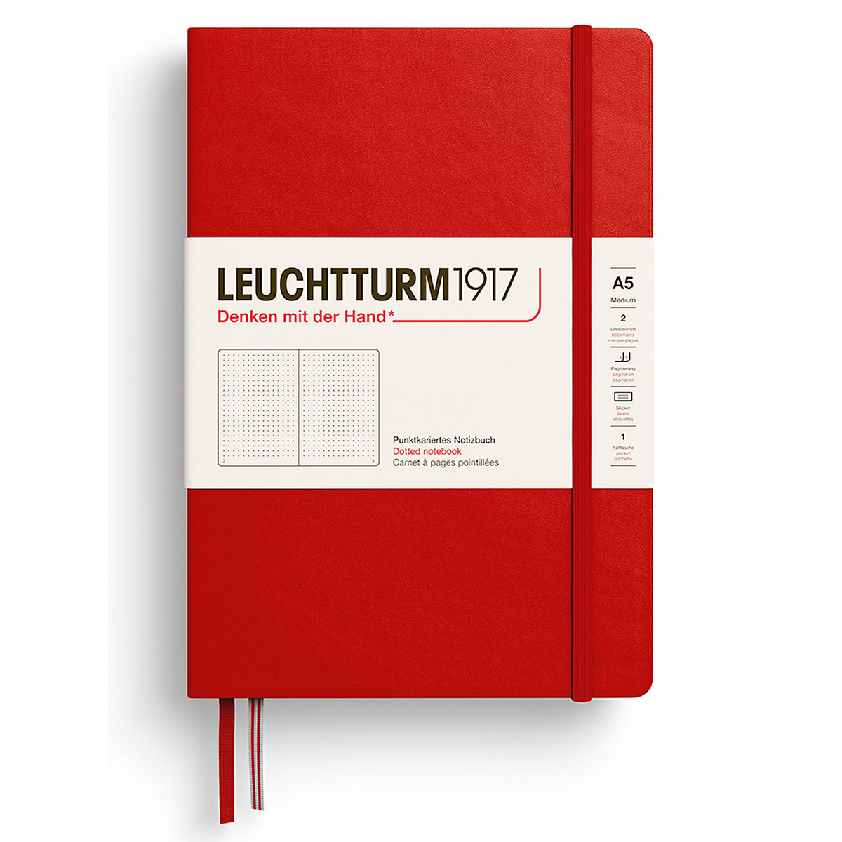 Leuchtturm1917 – Notatbok Dot Grid – A5 Cherry