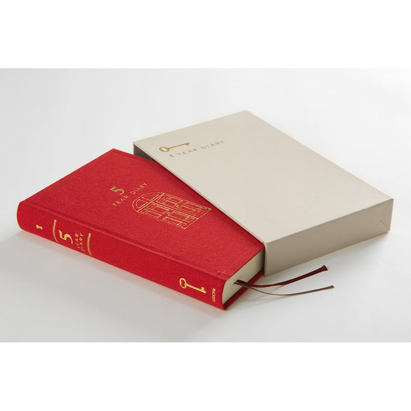 Midori - MD Product - 5 Year Daily Diary Gate - Rød - Bilde 7
