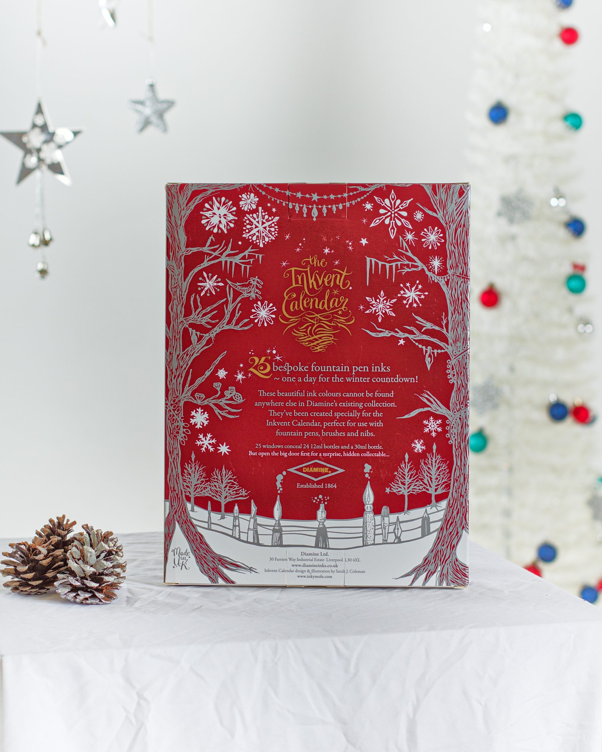 Diamine - 2026 Inkvent Kalender - Burgundy Edition - Bilde 2