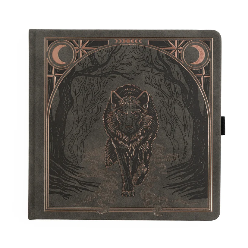 Archer And Olive - Notebook Dot Grid - HWSQ308 - Wolf in The Night - 8x8
