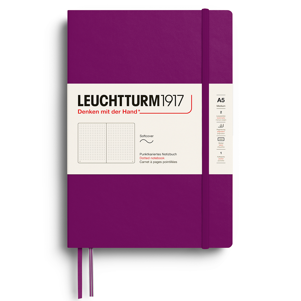 Leuchtturm1917 – Softcover Dot Grid – A5 Burgundy