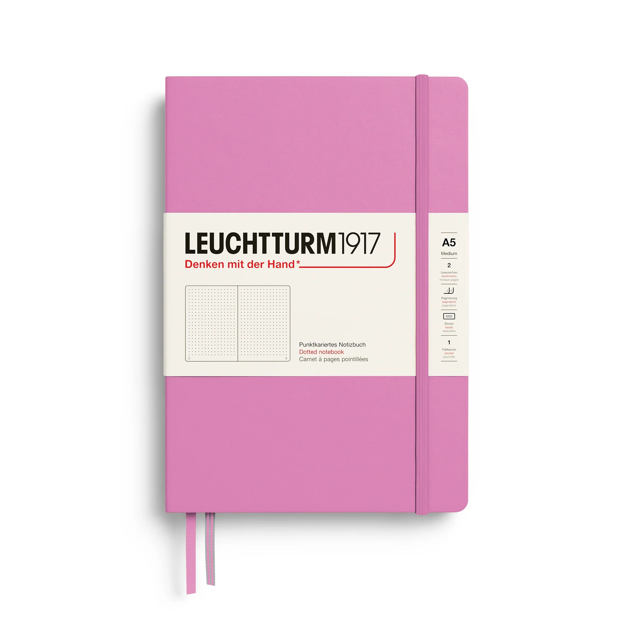 Leuchtturm1917 – Hardcover Notebook Dot Grid – A5 Bubblegum